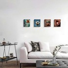 Framed Vintage Sports Wall Art  Set Of 4 Basketball Baseball Football Soccer    