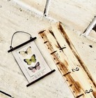 Miniature 1 12 Scale Vintage Butterfly Print   Wood Mounted