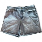 Dickies Denim   Blue Shorts Regular Fit Logo Button Pockets Size 11 30