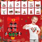 36 Sheets Christmas Iron On Transfers For T-shirt Vinyl Iron On Patch Santa C   