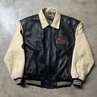 Vintage 90   s Budweiser Anheuser Busch Excelled Leather Varsity Jacket L