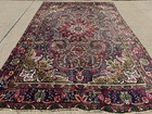 6x9 Blue Antique Rug Oriental Hand-knotted Handmade Real Old Purple Green 6x10