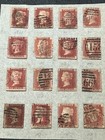 Great Britain 1864  33 Collection Of Plate Numbers Used Hinged On Paper 9x6279
