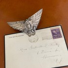 Vintage Sterling Silver Art Nouveau Winged Lady Letter Clip Memo Holder Desk Acc