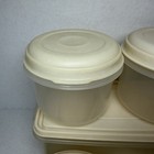 Rubbermaid Servin  Saver Storage Containers Almond Lids Lot Of 5 Vintage