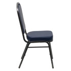 New Brown Vinyl Stackable Chair  Durable Metal Frame  Modern Design  Home Office