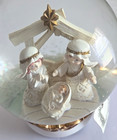 Nativity Musical Snow Water Globe By Ridgefield Homes Silent Night Figure W  Tag