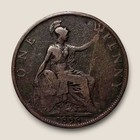 1898          Great Britain Penny Victoria  Free Shipping 