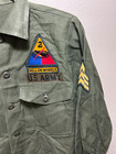 Vintage Us Army Sateen Cotton Og-107 Utility Fatigue Shirt