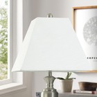 White Tapered Square Polyester Lamp Shade  14 l X 6 5 w X 11 h