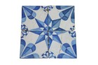 39 Antique 18th C  Dutch Delft Tiles Blue   White Star Animal Rabbit Hound Deer