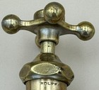 Vintage Wolff Brass Cold Water Faucet Porcelain Handle