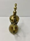 Middle Eastern Dallah Coffee Pot Turkish Arabic Stamped Brass Vintage