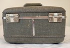 Vtg American Tourister Tri-taper Train Makeup Case Gray Hard Case