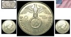 1936-1939 Silver 2 Reichsmark Coin - Various Grades  Authentic German Currency