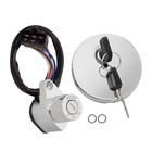Lock Set Igntiton Swtich Fuel Gas Tank Cap For Kawasaki Vulcan 800 1995-2001