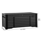 Outdoor 120 Gallon Resin Deck Box Black     Large Capacity For Outdoor Storage