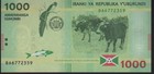 Burundi 1000 Francs 2015 P51 Hybrid Note  Mint Unc