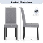 Dining Chair Set Of 2 Fabric Upholstered Rubber Wood Legs Side Armless