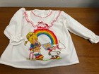 Vtg Childrens 1983 Rainbow Brite Ruffle Pajama Top