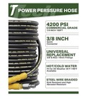 4200psi Pressure Washer Hose 100ft 3 8  Swivel Quick Connect For Cold ho   