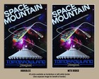 Space Mountain Disneyland Attraction Poster Print 1977 Vintage Disney Art Decor