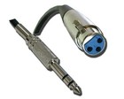 2 Pack 25 Ft 3pin Xlr Female To 1 4 Trs Balanced Shielded Microphone Mic Cable