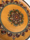 Vintage Romanian Handpainted Wooden Plate  Folk Art Wall Decor 8   