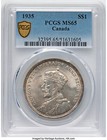 Canada  1935 George V Dollar  Pcgs Ms 65  428 707 Mintage 
