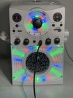 The Singing Machine Bluetooth Cd g Karaoke System  Led Lights   Microphone White