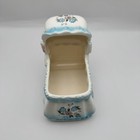Vintage Inarco Japan Baby Cradle Planter Blue Bow Floral Nursery Decor