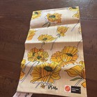 Vintage Vera Neumann Towel Kitchen Fashion All Linen Yellow Floral  Nos