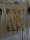 Pink Victoria s Secret Holiday Elf Sequin T-shirt White Gold Women s Size L