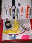 Blue Box Toys Vinyl Medical Kit Red Doctors Bag  with Accessories Vintage