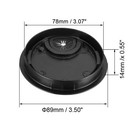 2pcs Cable Hole Cover 3-1 10  Zinc Alloy Desk Grommet Black