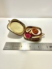 Vintage Art Deco Gold Tone Make Up Compact - 286