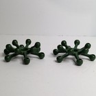 Vtg Mid Century Modernist Dansk Denmark Green Enameled Cast Mini Candle Holder