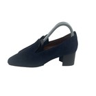 Aquatalia Marsha Suede Heels Pumps Square Block Navy Italy Womens 7