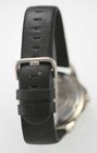 Relic Wet Watch Men Date Silver Stainless Steel Leather Black Battery 50m Quartz