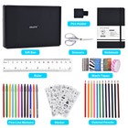 2 Pack Black Bullet Dotted Journal Kit A5 Hardcover Notebook Thick 120g Paper