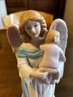 Vintage Homco  1434 Guardian Angel With Baby Porcelain Figurine By Home Interior