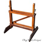 Antique Oak Drafting Table Drawing Stand Base Repurpose Parts Adjustable