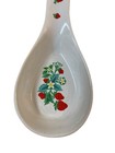 Vintage Strawberry Spoon Rest Ceramic Kitchen Decor Cottage