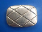 Vintage Silver Tone Pill   Trinket Box With Three  3  Compartments 