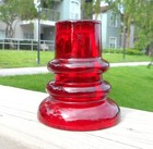 Great Ruby Red 2008 Portland Or Nia Commemorative Glass Insulator