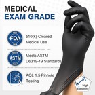 Schneider Medical Black Nitrile Exam Glove  Latex Free Powder Free Disposable Gl