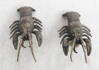 Vintage Pair German-made 800 Silver Spiny Lobsters Figurines For Mounting