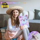 Cat Diary With Lock  Gift For 6 7 8 Year Old Girl  Secret Diary Journal Notebook