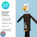 Truezoo Bald Eagle Winged Corkscrew  Wine Opener Manual  Heavy Duty Stainless
