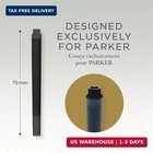 Parker Quink Black Ink Cartridge Refills For Fountain Pens Pack Of 5